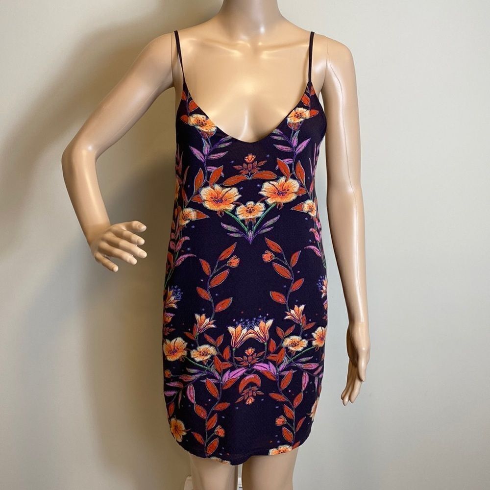 Ecote for Urban Outfitters floral sleeveless mini dress size XS